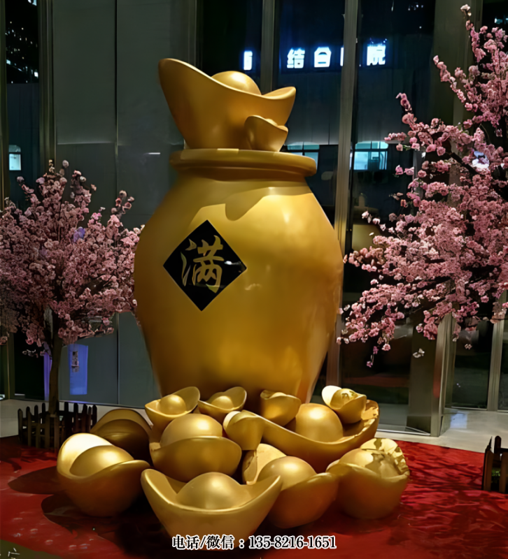 玻璃鋼商超招財(cái)美陳雕塑 玻璃鋼商超招財(cái)美陳雕塑